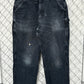 Vintage Carhartt Faded Black Carpenter Pants Size 33x29