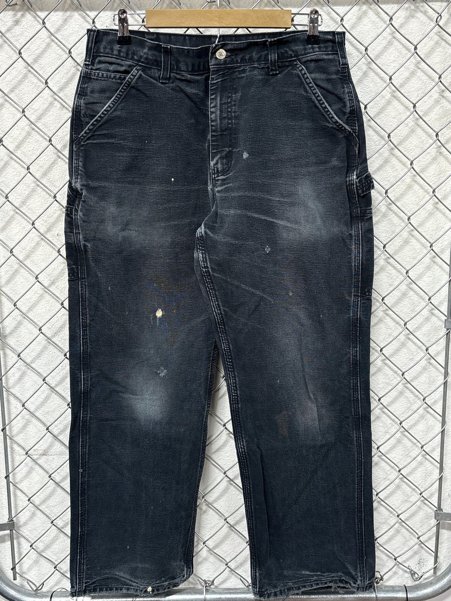 Vintage Carhartt Faded Black Carpenter Pants Size 33x29