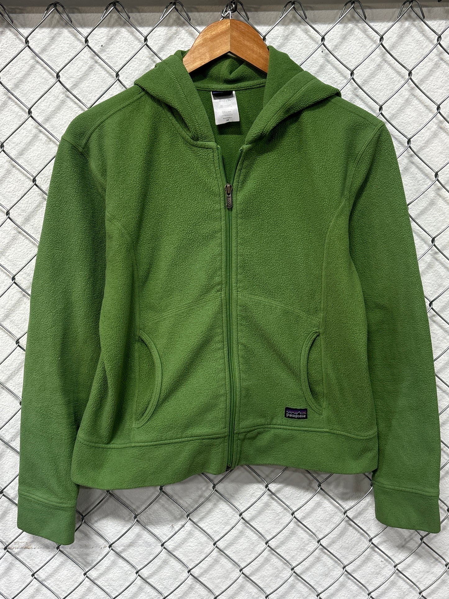 Patagonia Women's Green Full Zip Fleece Hoodie Size Medium
