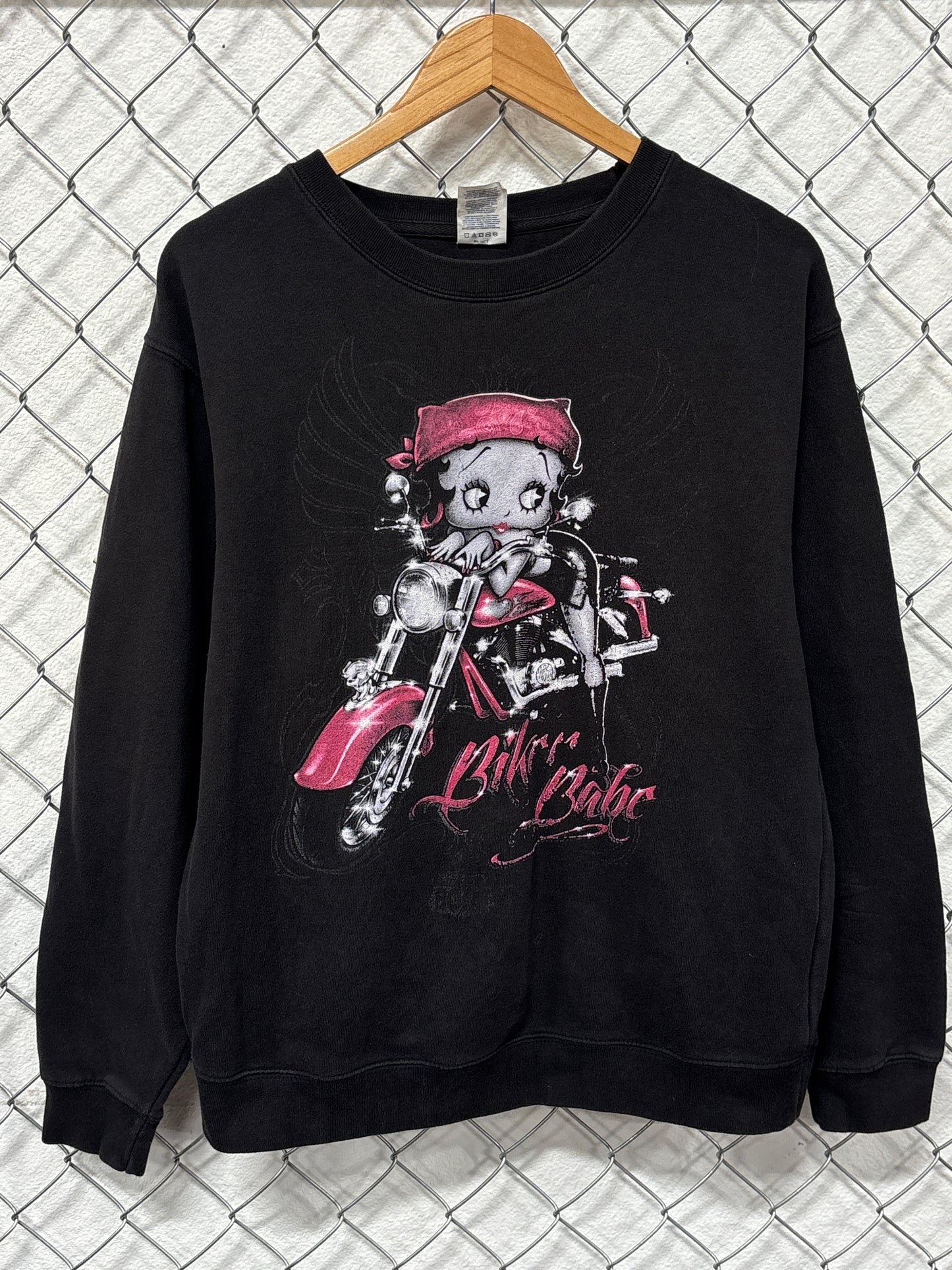Vintage 90's Betty Boop Biker Babe Cartoon Sweater Size Medium
