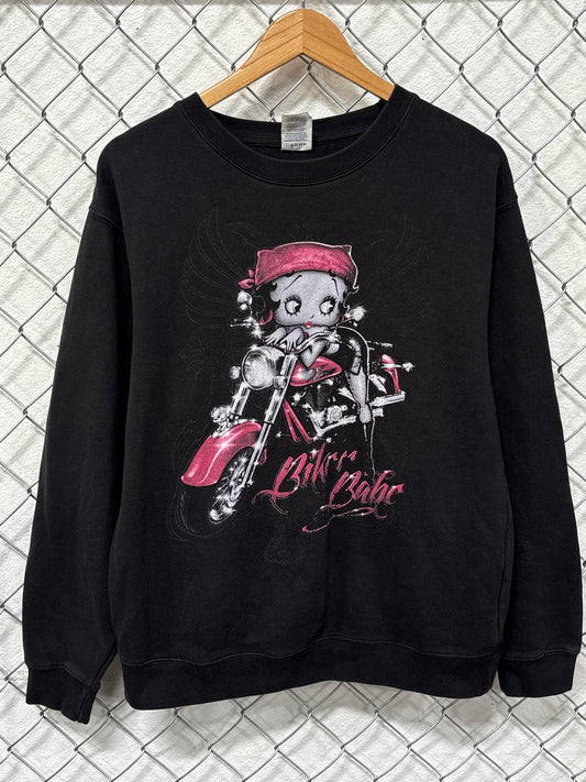 Vintage 90's Betty Boop Biker Babe Cartoon Sweater Size Medium