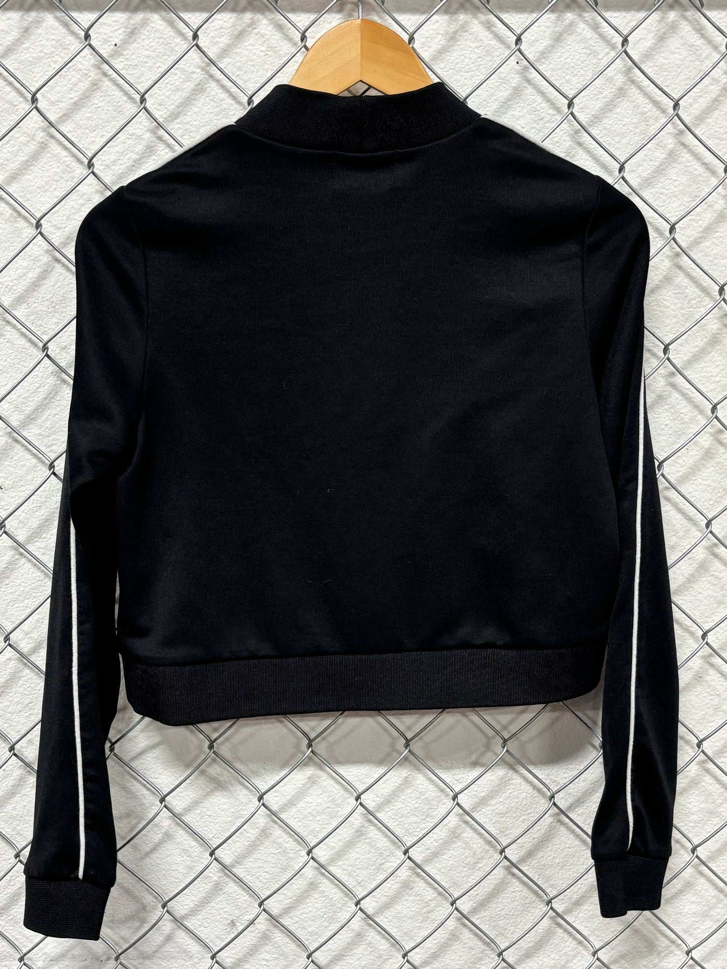 Stussy Women's Black Cropped Long Sleeve Shirt Size Medium