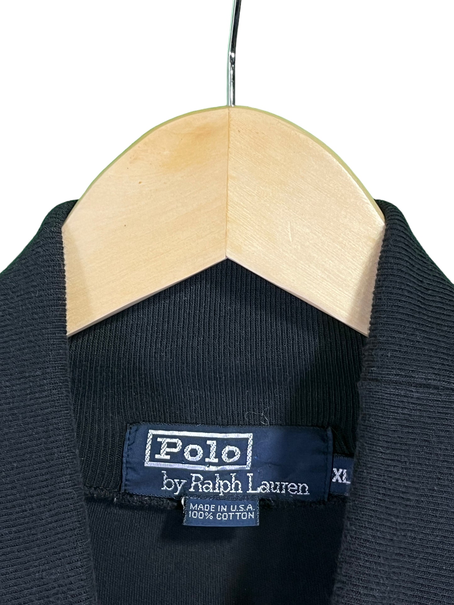 Vintage 90's Polo Ralph Lauren Black Turtleneck Made in USA Size XL