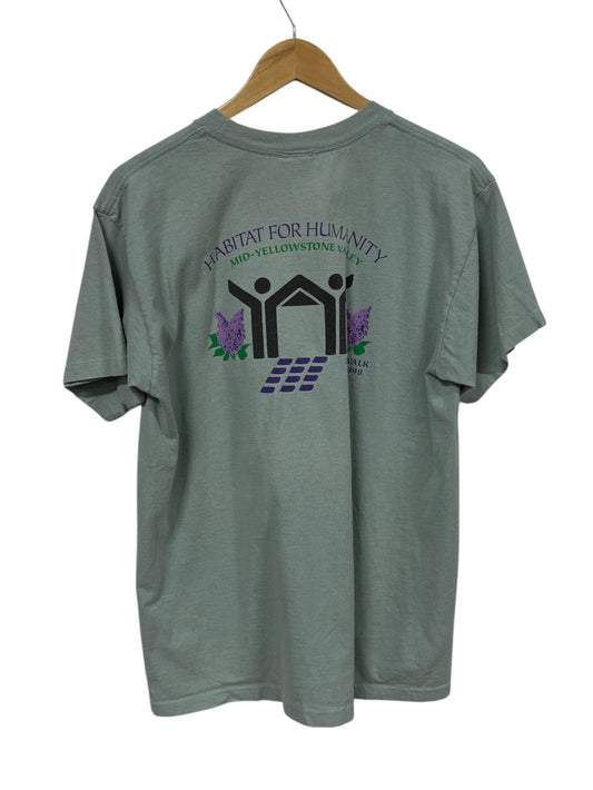 Vintage 1998 Habitat for Humanity Lilac Walk Graphic Tee Size Large