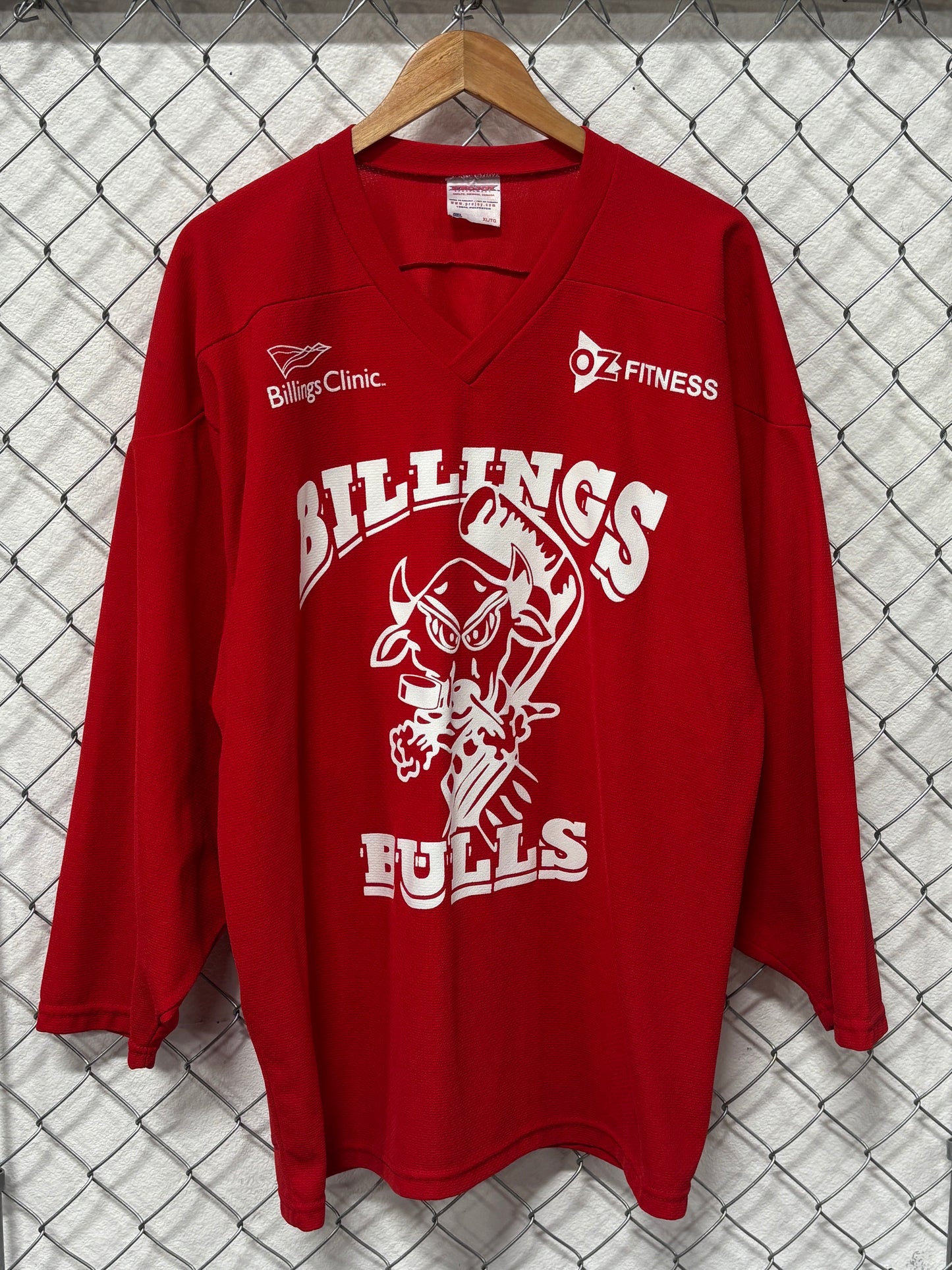 Vintage Y2K Billings Bulls Hockey Jersey Size XL