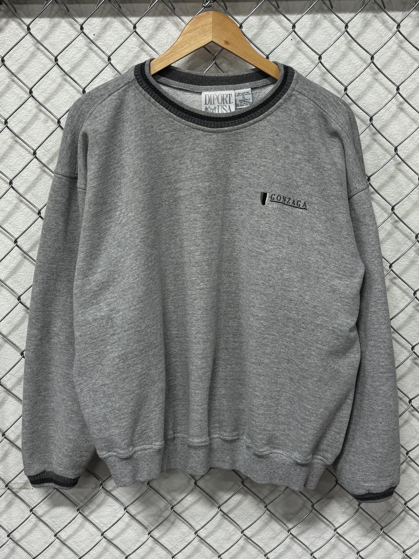 Vintage Gonzaga University Grey Crewneck Sweater Size XL
