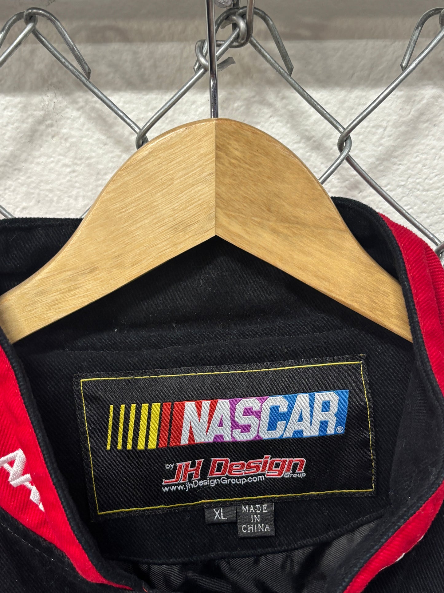NASCAR Jeff Hamilton Jeff Gordon Black Red Racing Jacket Size XL