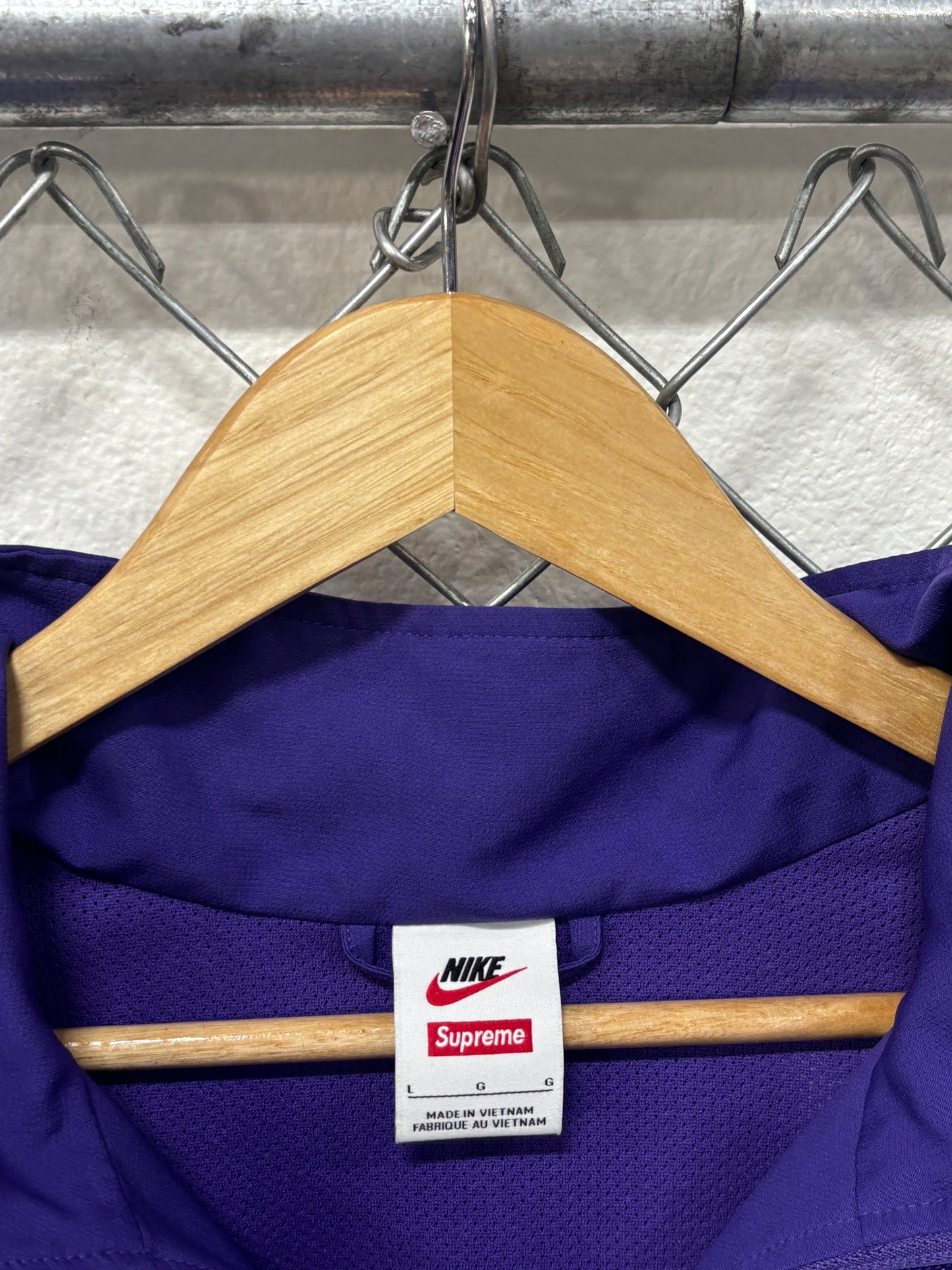 Supreme SS25 Nike Collab Purple Zip Up Jacket Size Large