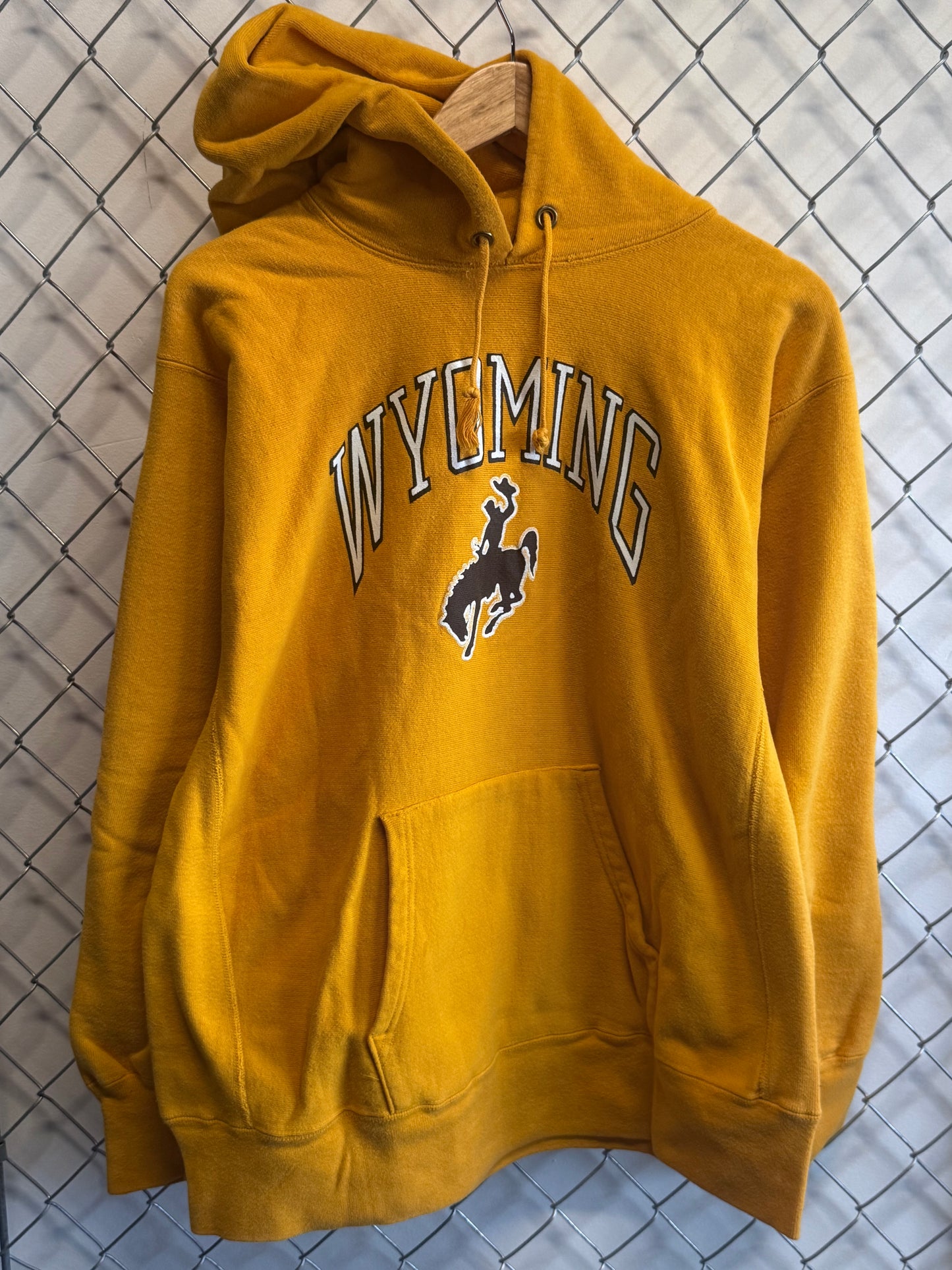 Vintage 80's Champion Reverse Weave Wyoming Cowboys Hoodie USA Size XL
