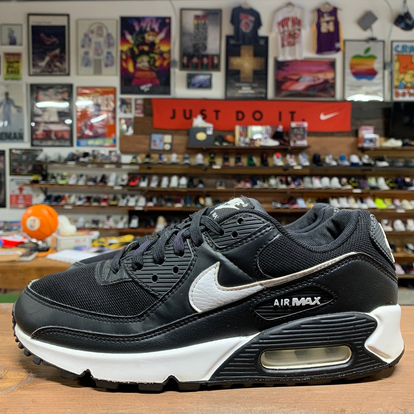 Nike Air Max 90 'Black White' Size 9W