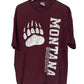 Vintage University of Montana Grizzlies Bear Paw Logo Tee Size XL