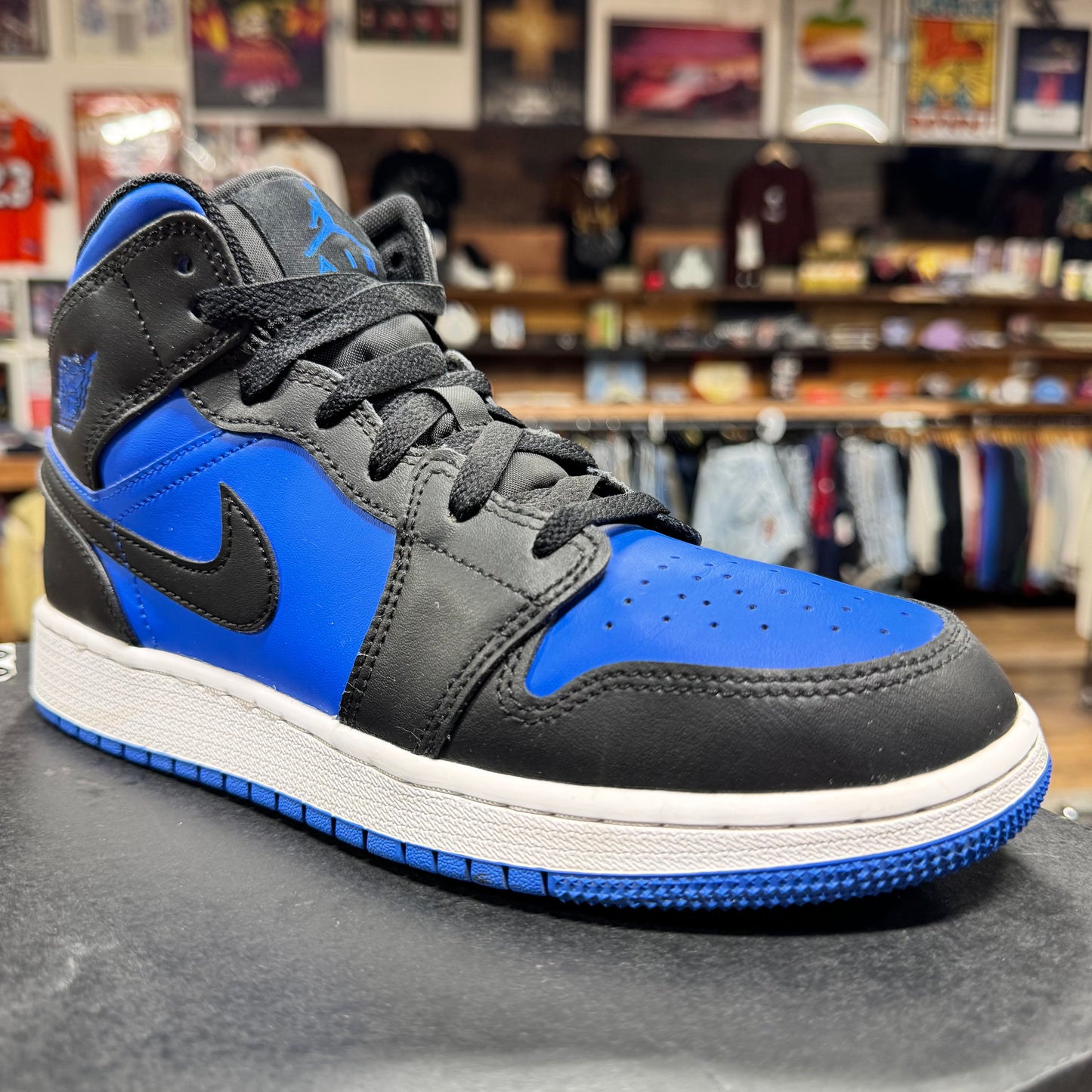 Jordan 1 Mid 'Black Royal Blue' Size 6Y