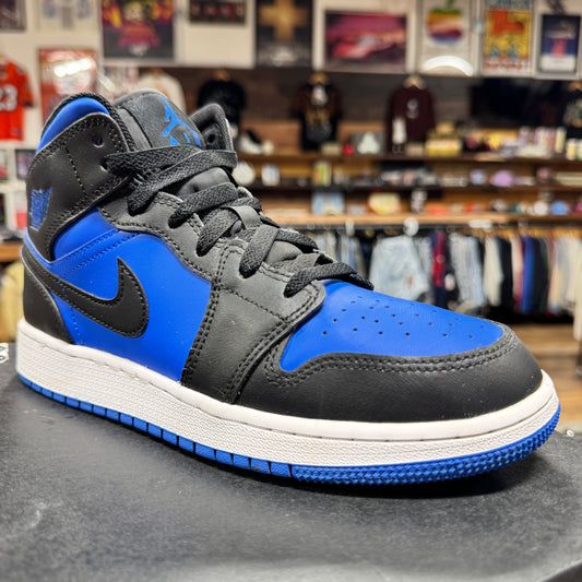 Jordan 1 Mid 'Black Royal Blue' Size 6Y