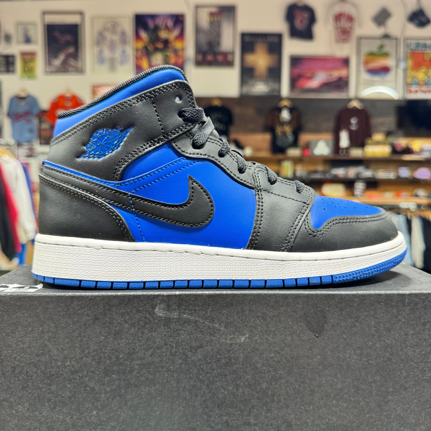Jordan 1 Mid 'Black Royal Blue' Size 6Y