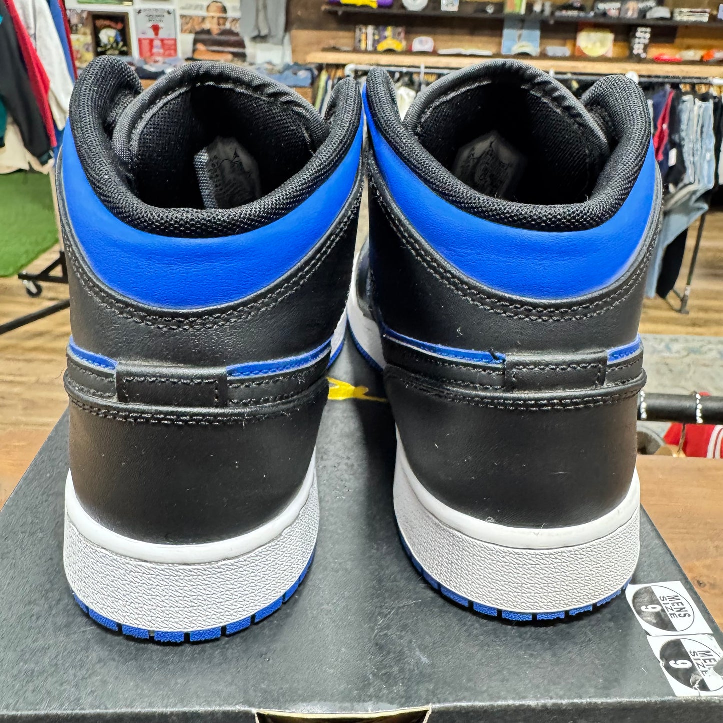 Jordan 1 Mid 'Black Royal Blue' Size 6Y
