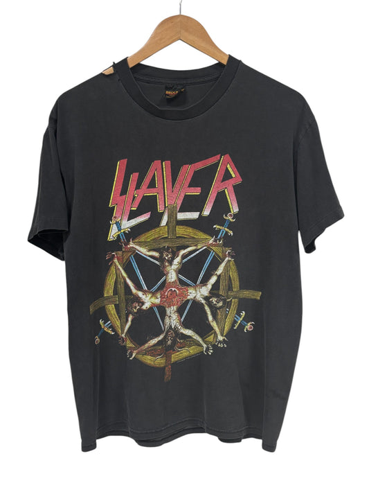 Vintage 1994 Slayer Circle of Beliefs Brockum Tag Metal Band Tee Size Large