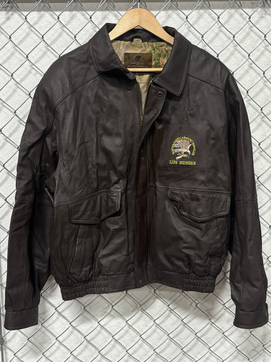Vintage North American Hunting Club Leather Jacket Size XL