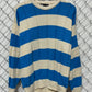Vintage Lobos by Pendleton Blue White Striped Sweater Size XL