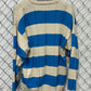 Vintage Lobos by Pendleton Blue White Striped Sweater Size XL