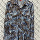 Vintage 80's Miller Pearl Snap Button Up Western Shirt Size Medium