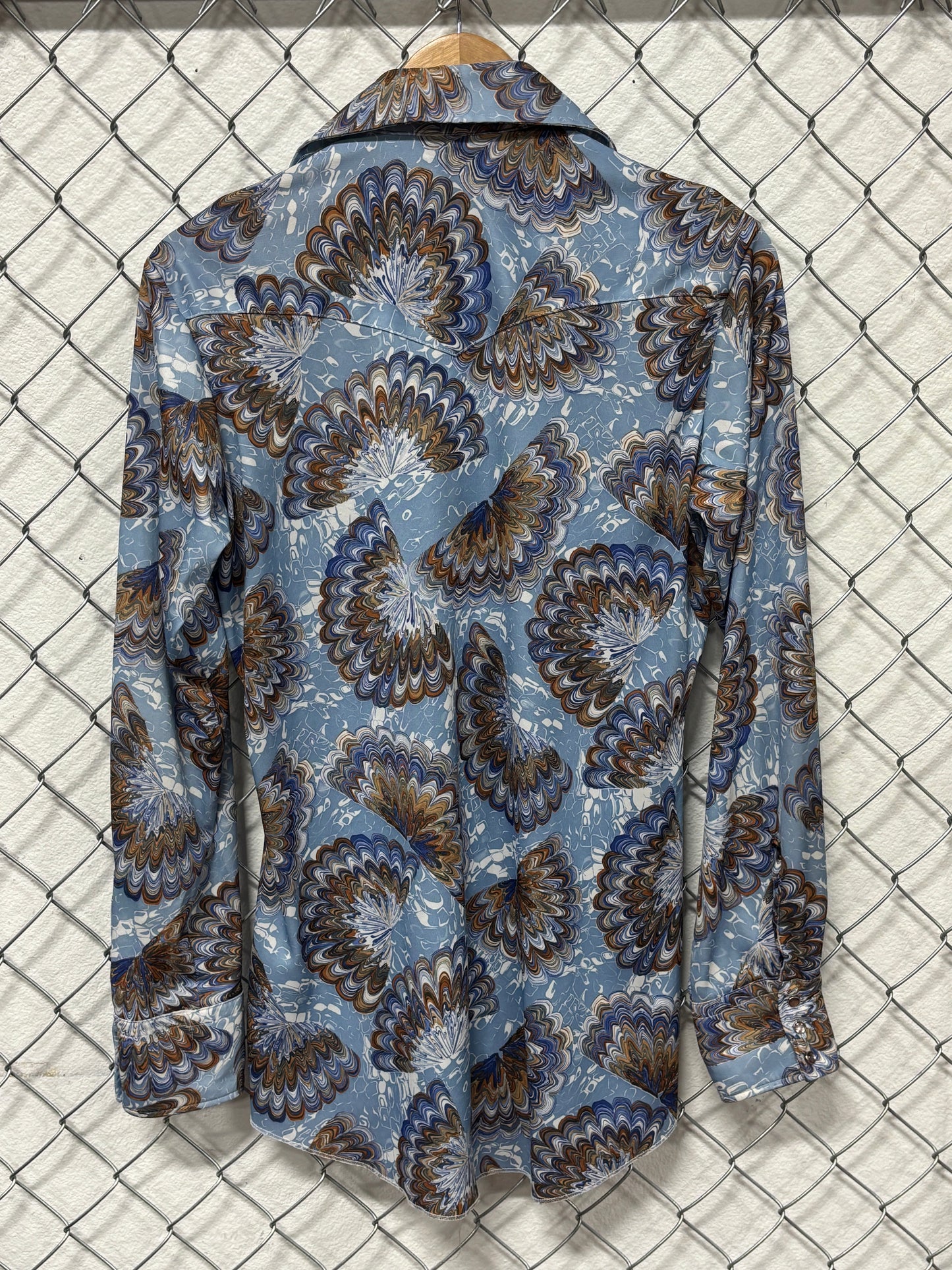 Vintage 80's Miller Pearl Snap Button Up Western Shirt Size Medium
