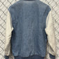 Vintage 90's Fruit of the Loom Denim Bomber Button Up Jacket Size Medium