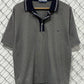 Vintage Y2K Quiksilver Classic Logo Grey Polo Shirt Size Medium