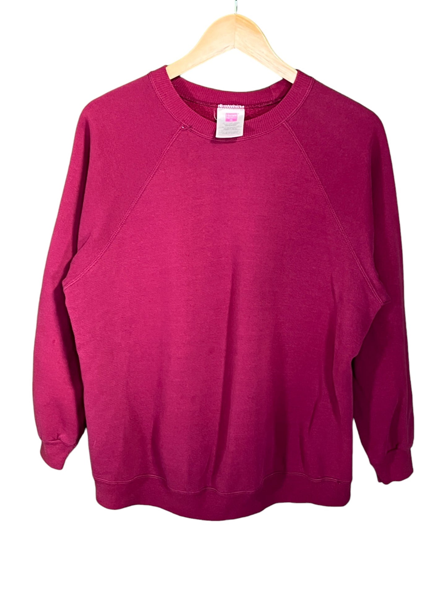 Vintage 90's Hanes Her Way Red Blank Crewneck Size XL (Women's)