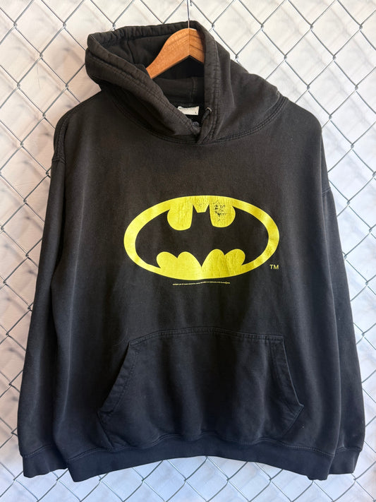 Vintage Y2K Batman Comic Book Logo Hoodie Size Large