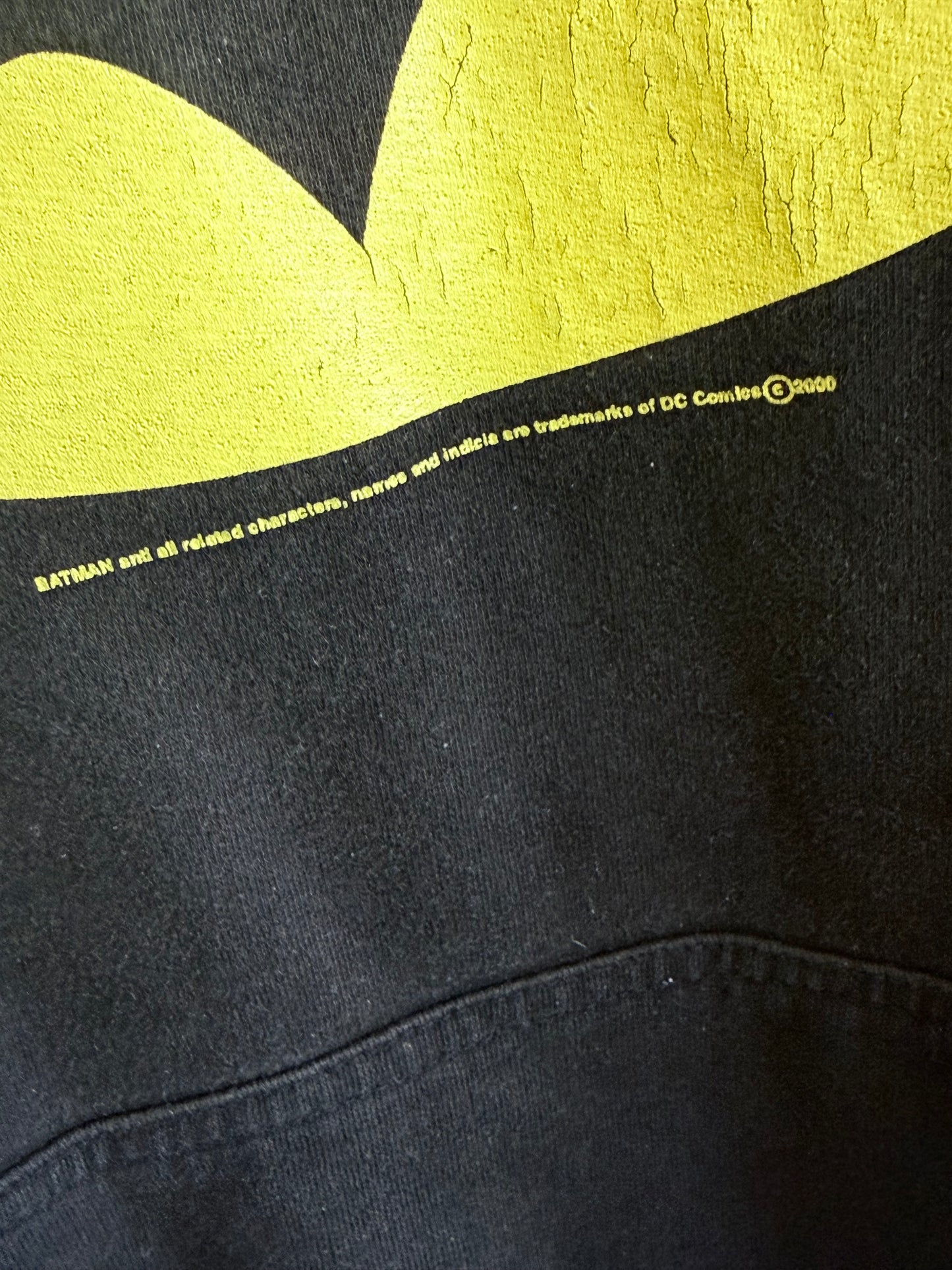 Vintage Y2K Batman Comic Book Logo Hoodie Size Large