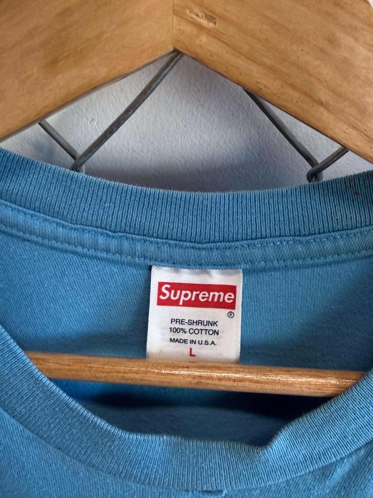Supreme SS24 Futura Box Logo Blue Graphic Tee Size Large