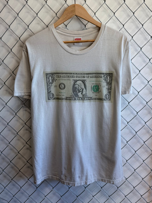 Supreme FW17 One Zillion Dollar White Graphic Tee Size Large