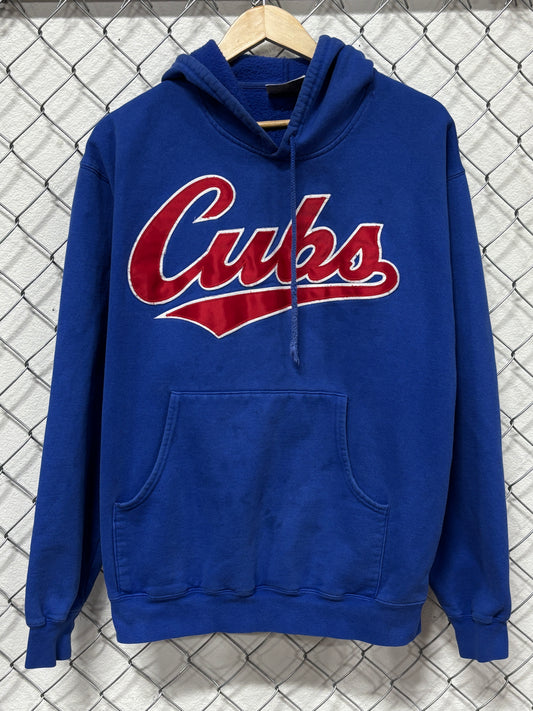 Vintage Y2K Chicago Cubs Baseball Logo Blue Hoodie Size Large