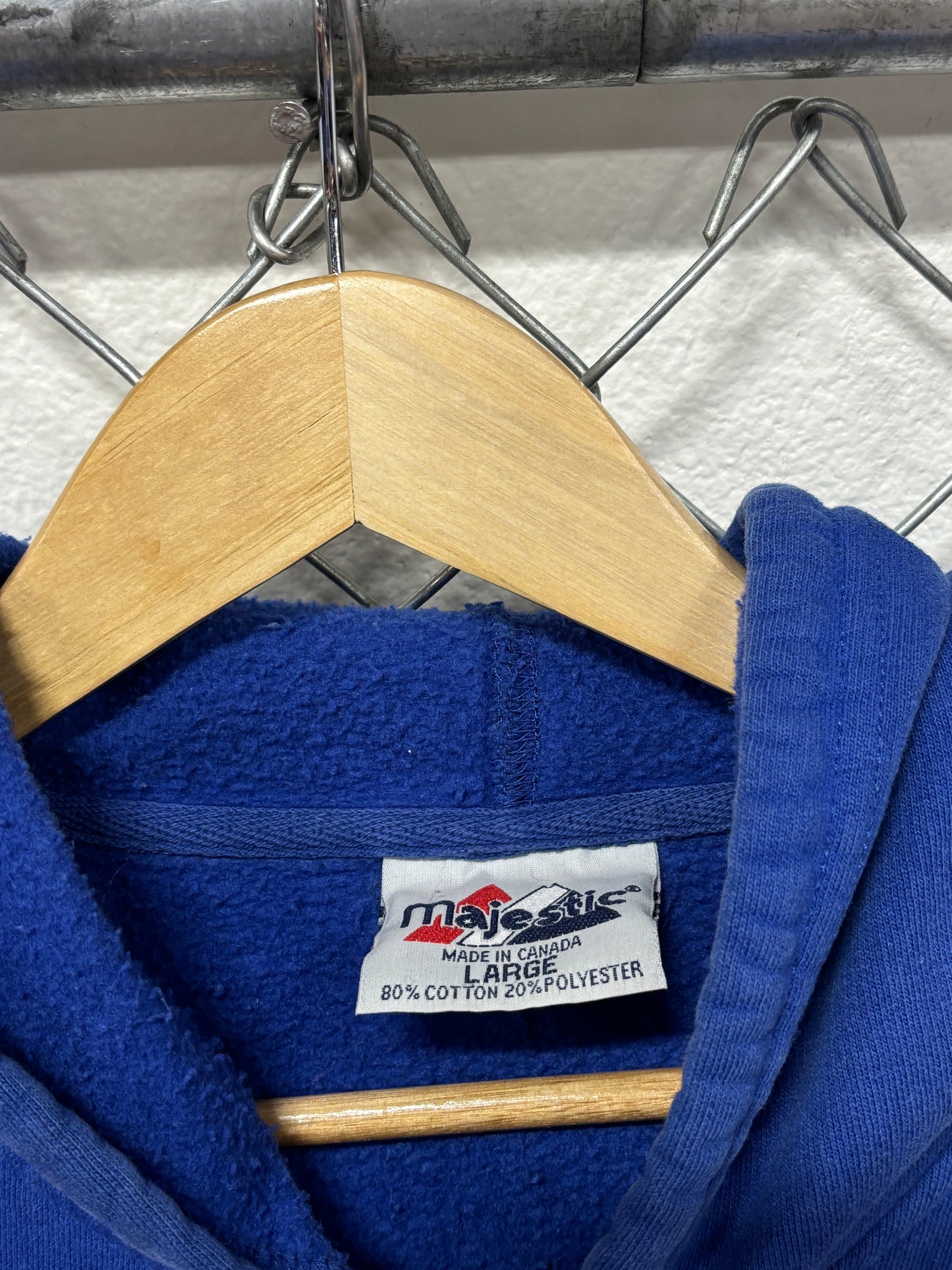 Vintage Y2K Chicago Cubs Baseball Logo Blue Hoodie Size Large