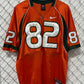 Vintage Nike University of Miami Football Jersey Greg Olsen #82 Size Large