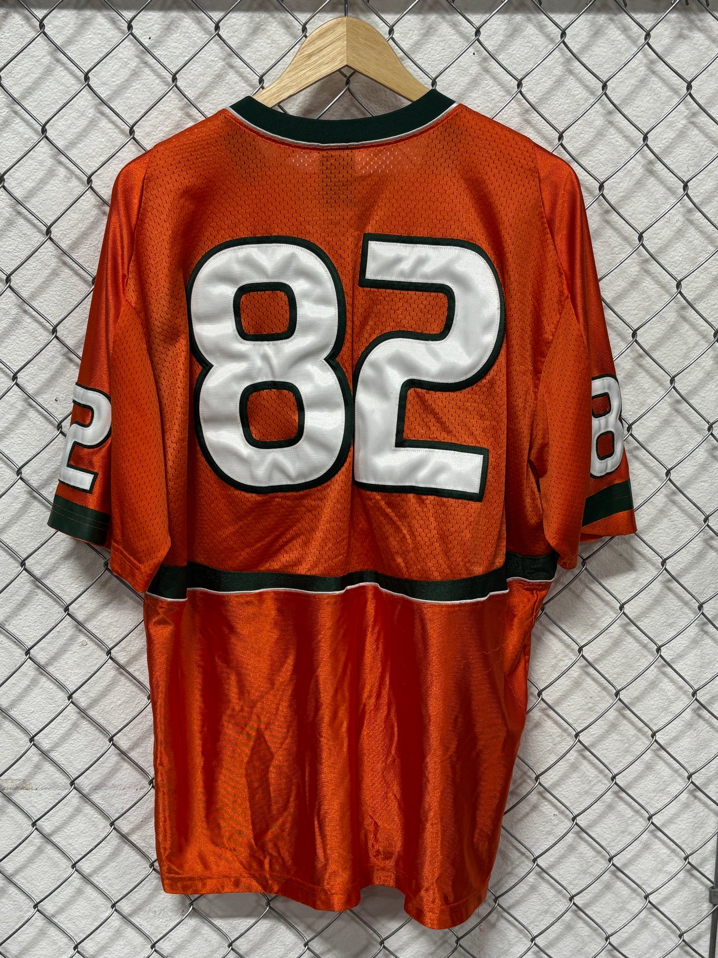 Vintage Nike University of Miami Football Jersey Greg Olsen #82 Size Large