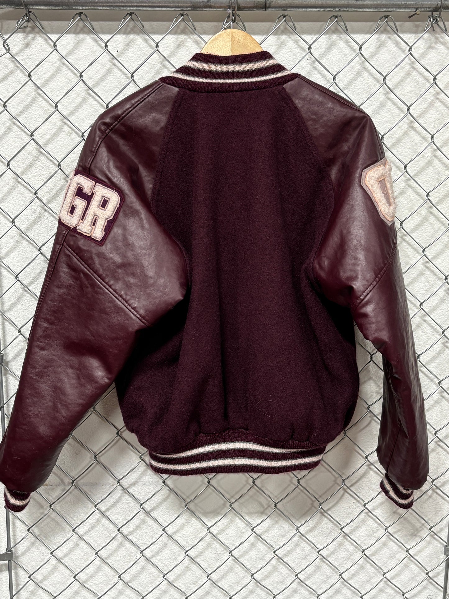 Vintage Neff Maroon Letterman Jacket Size Large