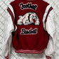 Vintage 80's Red Letterman Bulldog Varsity Jacket Size XL