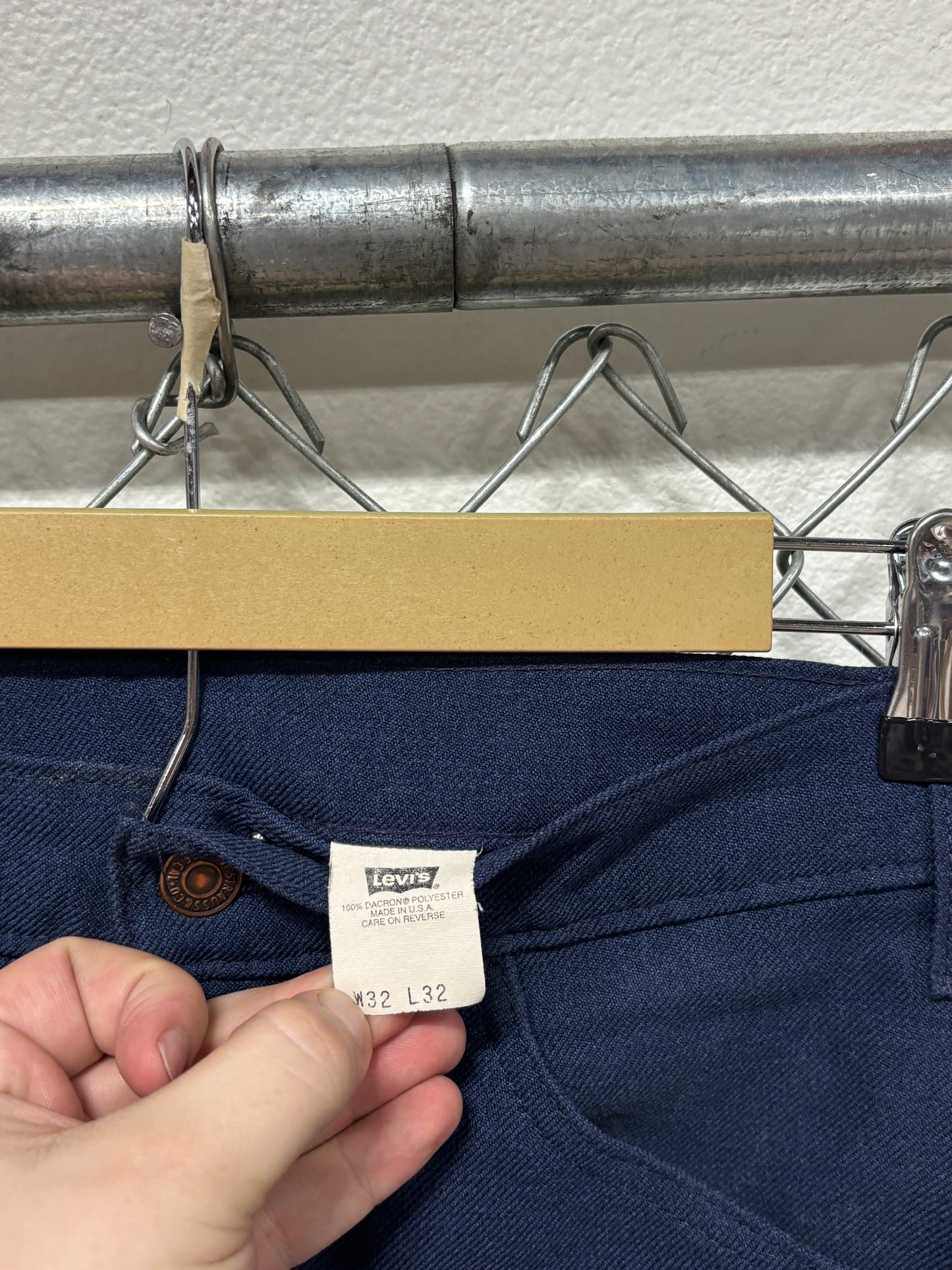 Vintage Levi's Blue 100% Polyester Pants Size 32x29