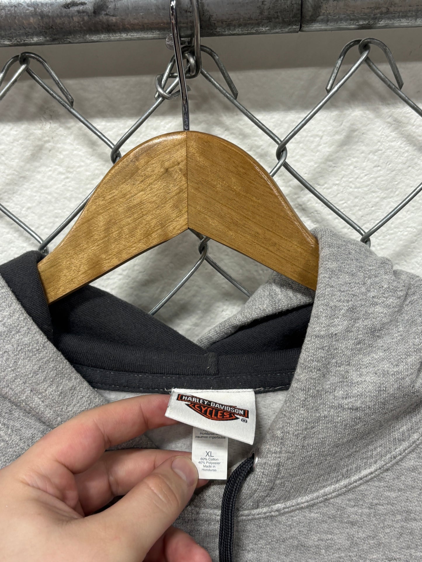 Harley Davidson Motorcycles Grey Hoodie Size XL