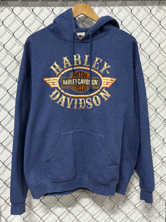 Harley Davidson Motorcycles Blue Hoodie Size XL