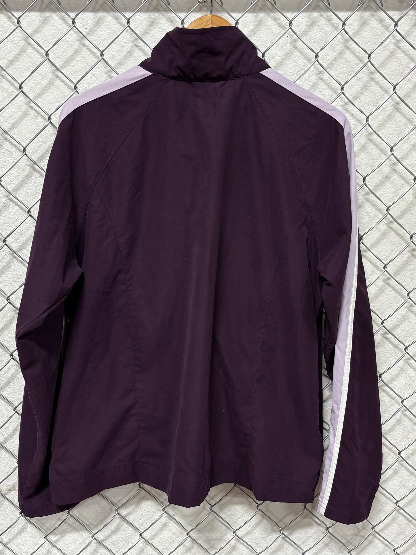 Vintage Y2K Nike Women's Purple Zip Up Windbreaker Jacket Size XL