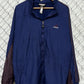 Vintage 90's Adidas Striped Blue Windbreaker Jacket Size XL