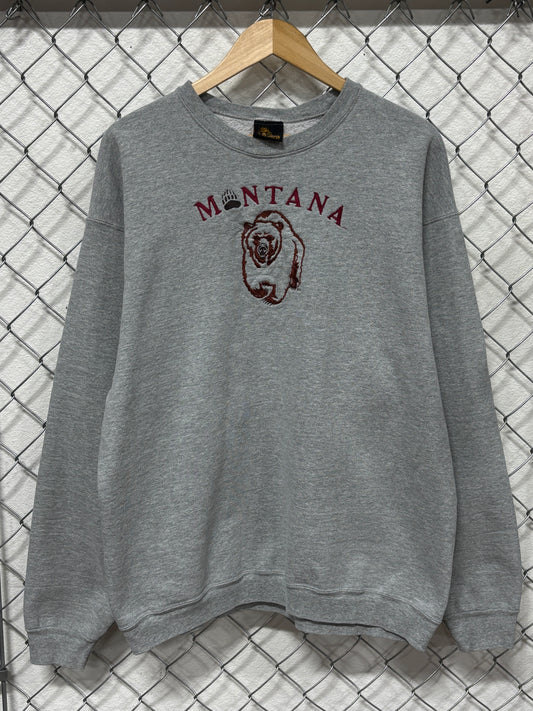 Vintage 90's University of Montana Grizzlies Grey Sweater Size XL