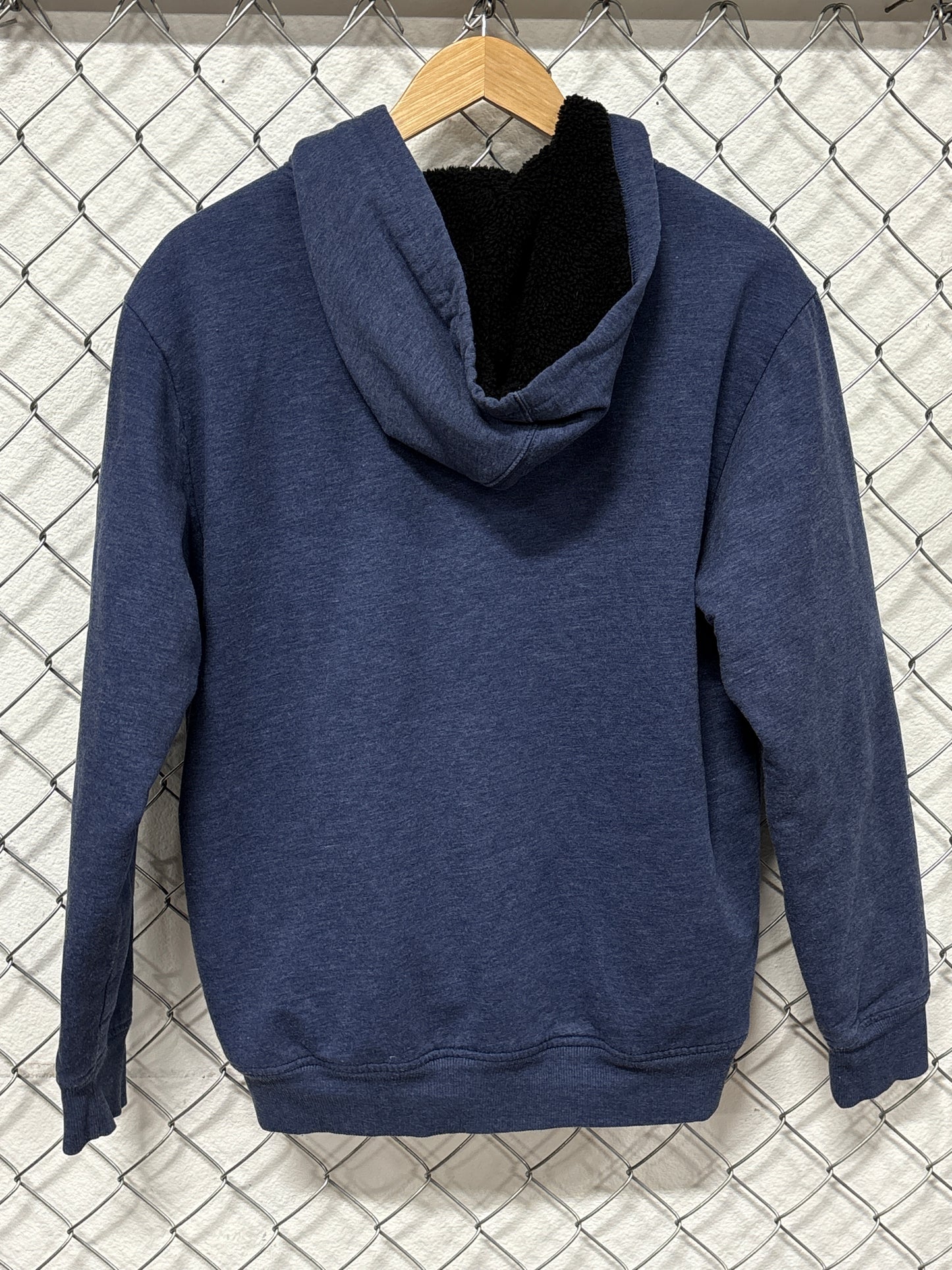 Vintage Y2K Affliction Style Blue Zip Up Hoodie Size Medium