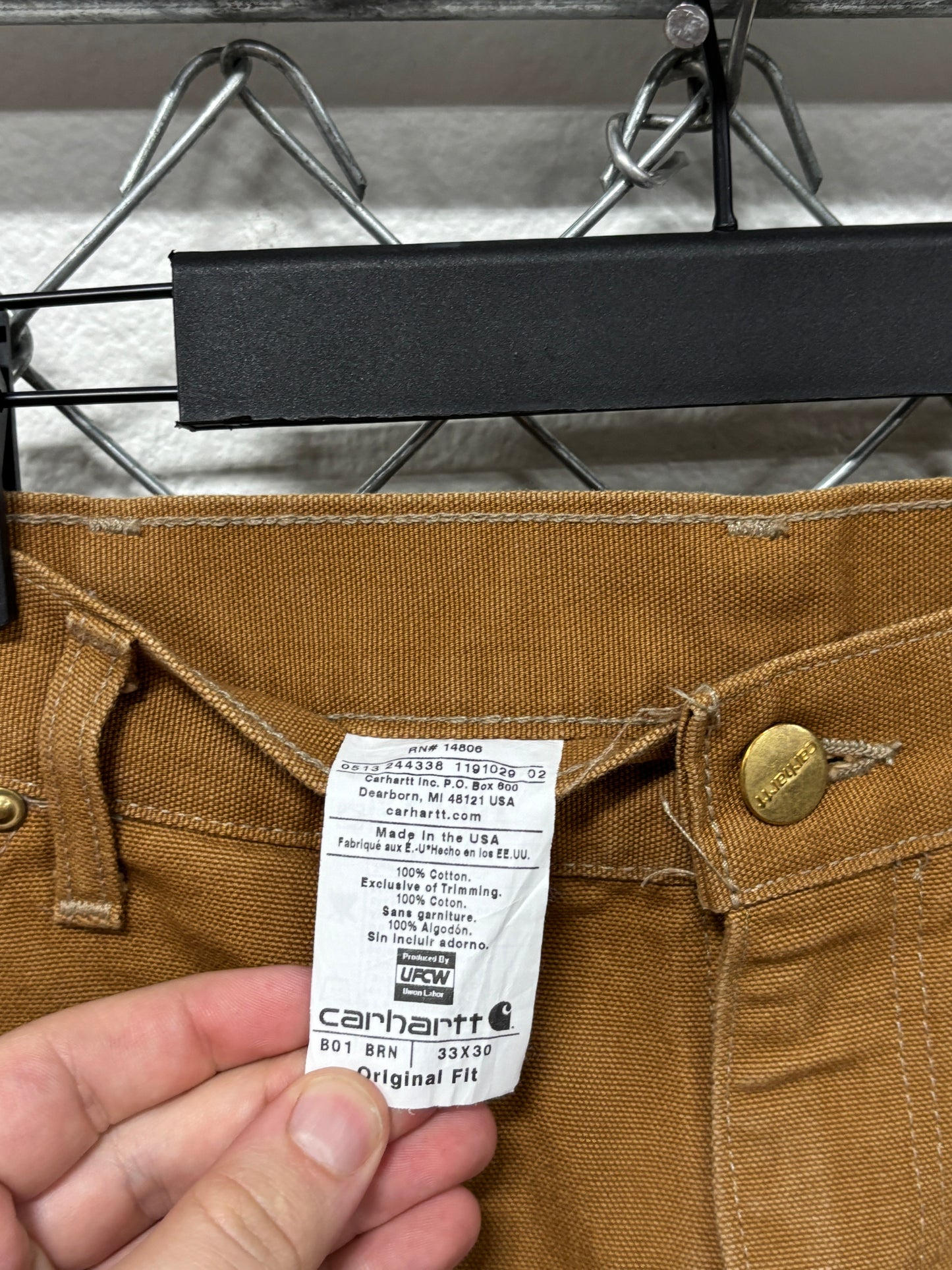 Carhartt Brown Double Knee Carpenter Pants Size 32x30