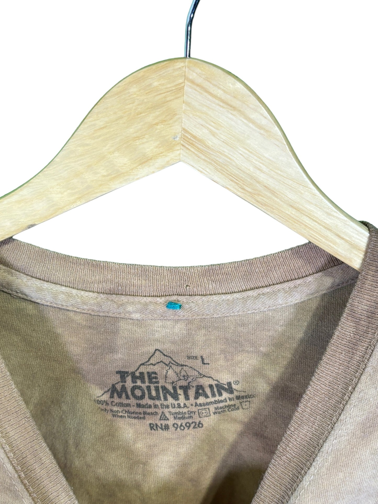 Vintage The Mountain Big Print Horses Running Nature Graphic Tee Size Large