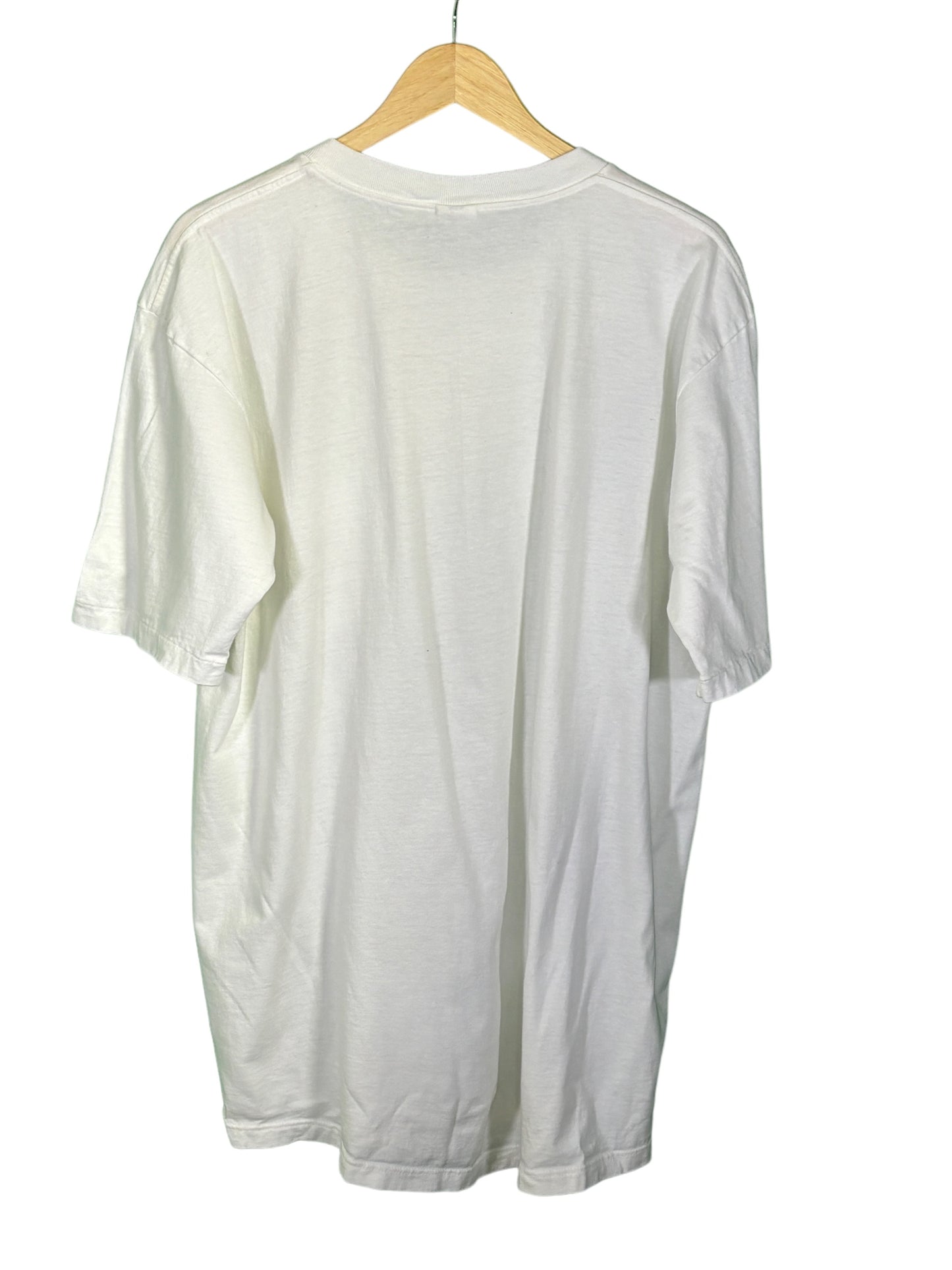 Vintage 90's Towncraft JCPenny Blank White Pocket Tee Size Large