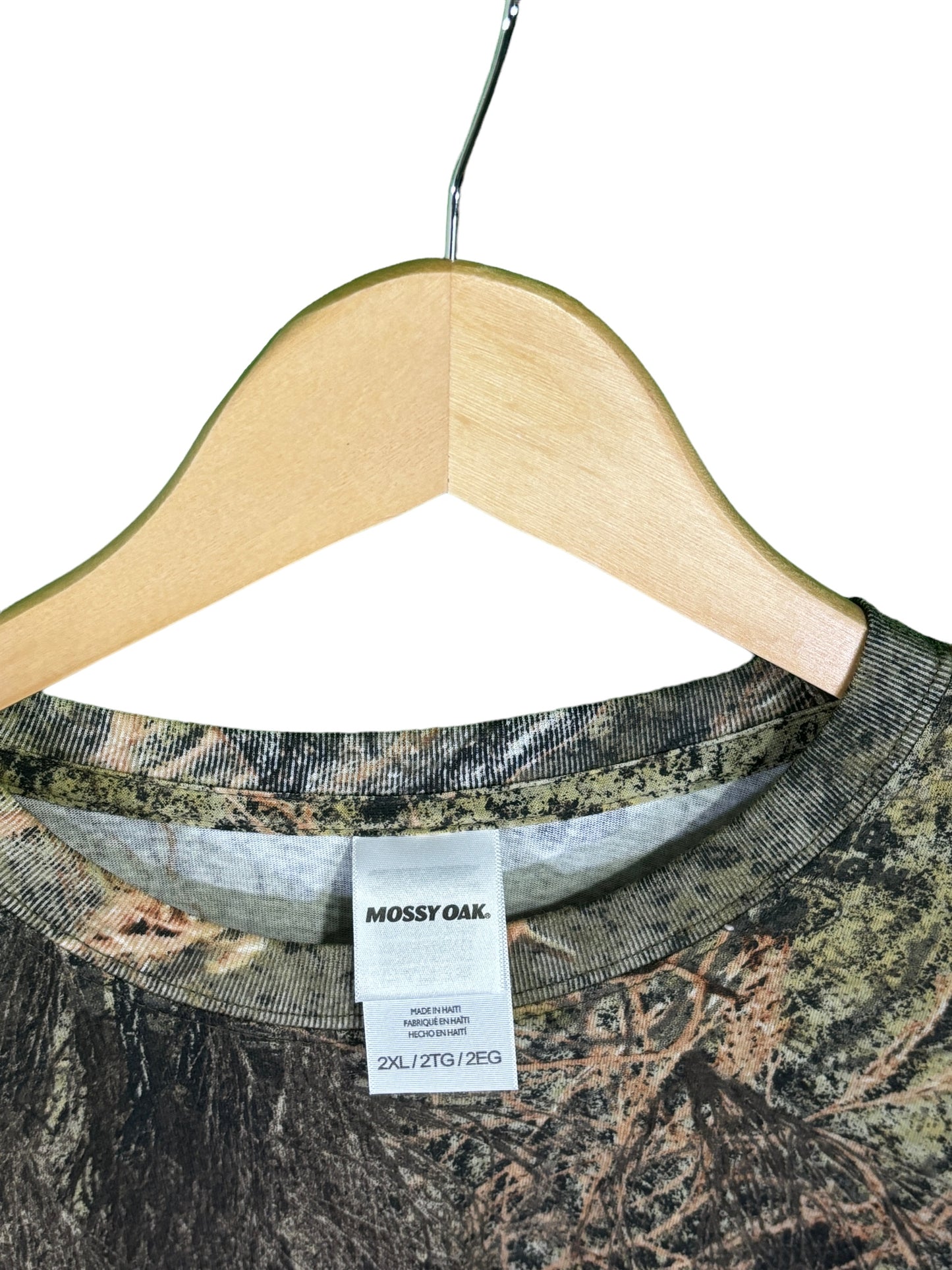 Mossy Oak Hunters Woodland Brush Camo Long Sleeve Size XXL