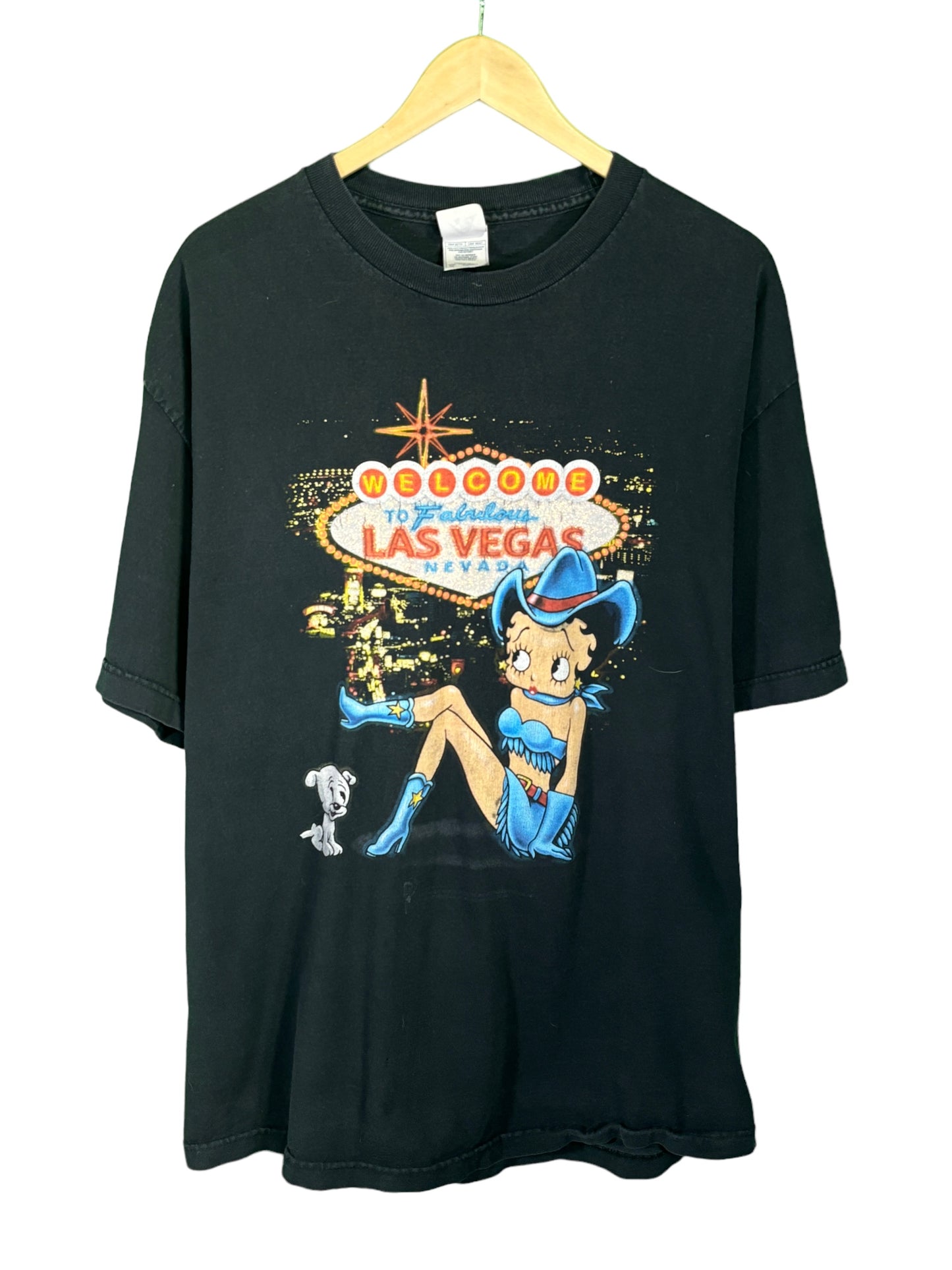 Vintage Betty Boop Las Vegas Strip Cartoon Graphic Tee Size XL